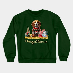 Merry Christmas Beagle Crewneck Sweatshirt